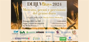 CEREALI, IL 16 MAGGIO A FOGGIA LE PRIME PREVISIONI SULLA CAMPAGNA DI GRANO DURO NEL CONSUETO APPUNTAMENTO DELLA FILIERA GRANO-PASTA AI “DURUM DAYS”